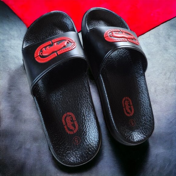 NWOT Youth ECKO UNLTD 3BLACK POOL BEACH SLOP ONS Size 5 - Picture 4 of 8